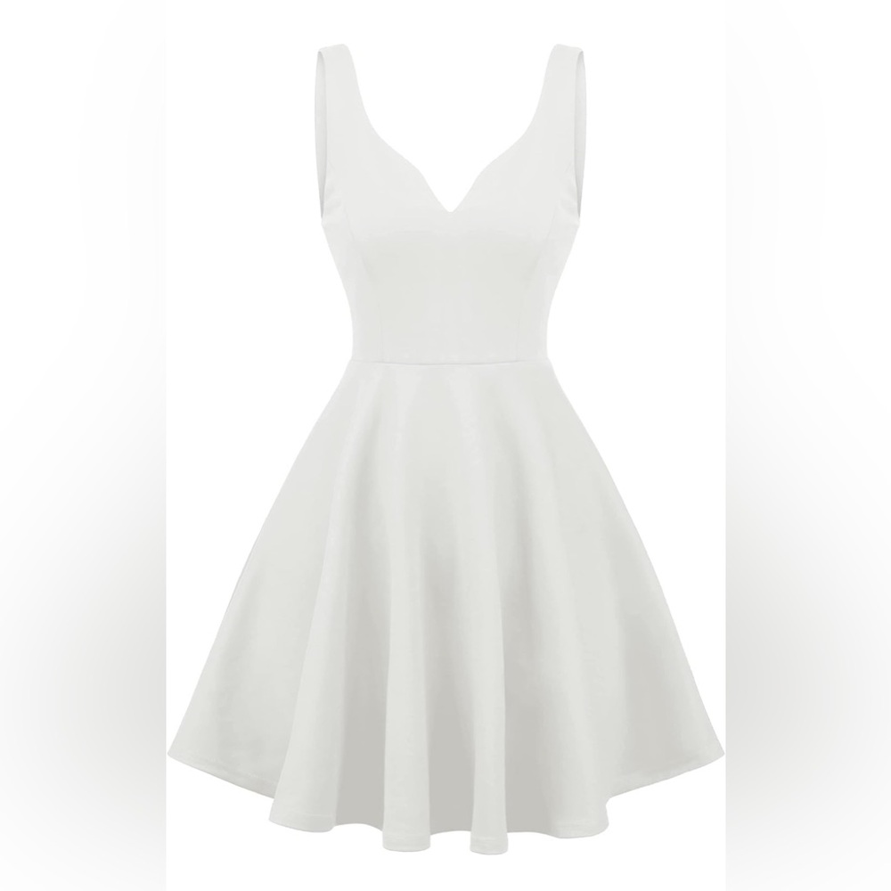 Laughido Sleeveless Sweetheart A-Line Mini Dress Women's Vintage Fit and Flared
